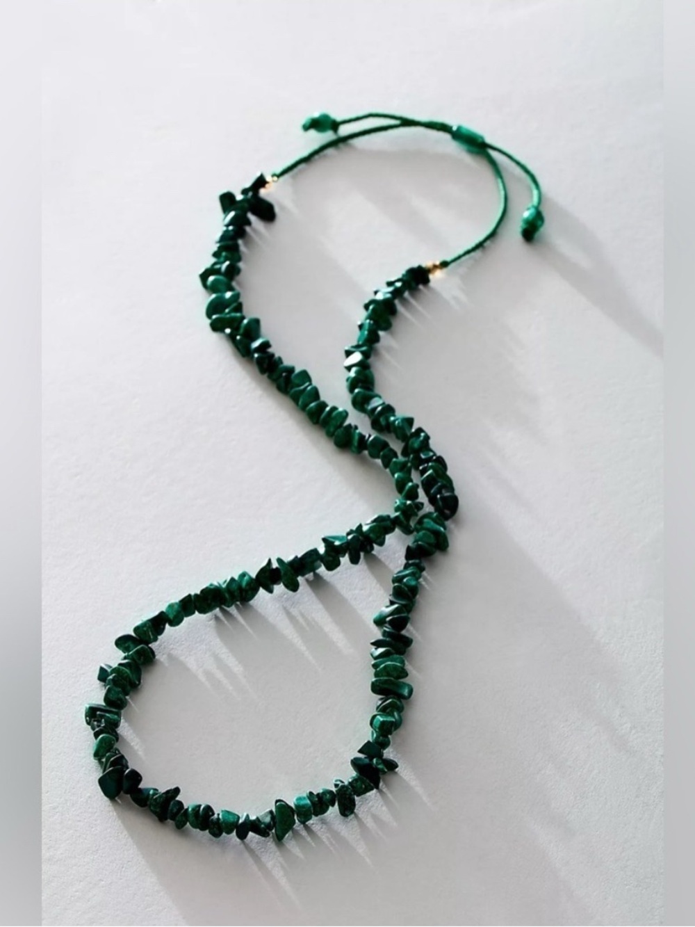 FREE PEOPLE
Single Strand Beaded Necklace Malachite